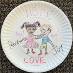 Hope Peace Joy Love plate